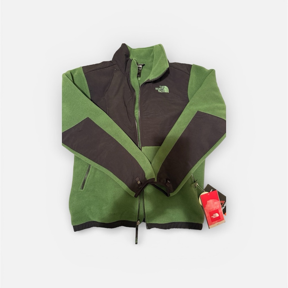 The North Face Kids Green and Black Fleece Jacket
